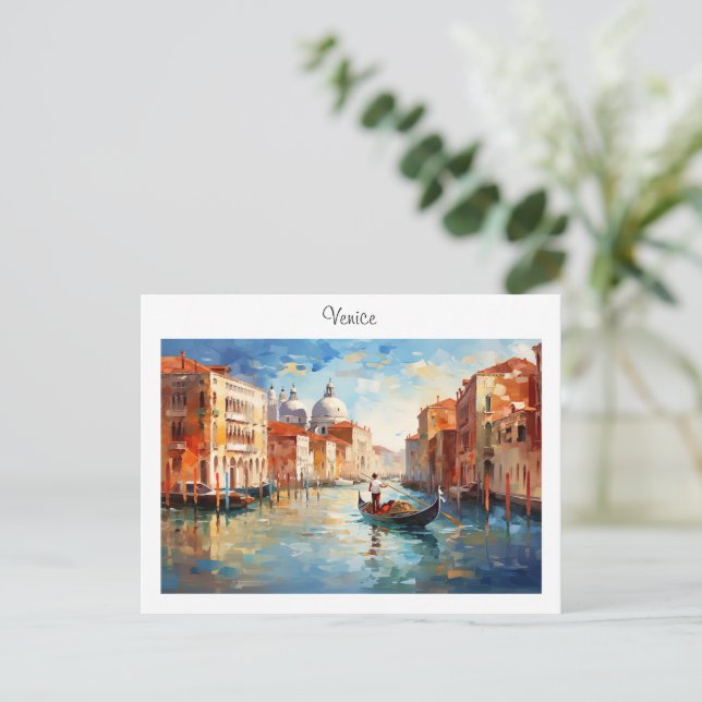 Carte postale peinte Venise, Italie (Debout devant)