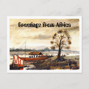 Carte Postale PEINTING 7 exemplaire, Salutations d'Afrique