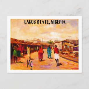 Carte Postale PEINTURE 9 exemplaires, ÉTAT DE LAGOS, NIGERIA