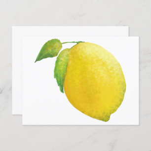 Carte Postale Peinture à l'aquarelle de citron