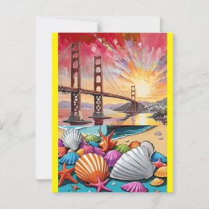 Carte Postale Peinture à l'aquarelle de San Francisco, Bri Golde