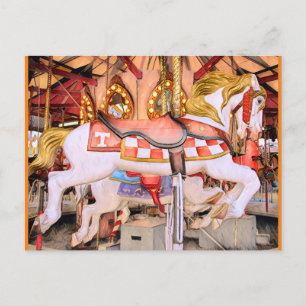 Carte Postale Peinture à l'huile de cheval du carrousel du Tenne