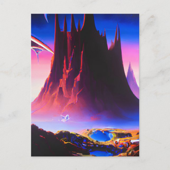 Carte Postale Peinture à l'huile Dream World (Devant)