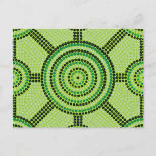 Carte Postale Peinture à points autochtone
