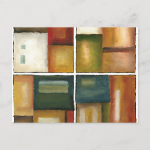Carte Postale Peinture à quatre panneaux par Jennifer Goldberger