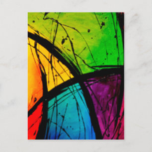Carte Postale Peinture Abstraite brillante