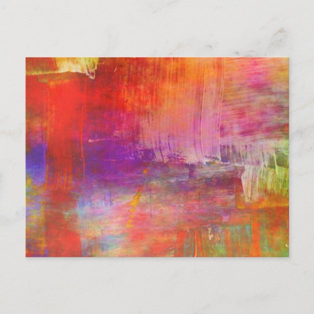 Carte Postale Peinture Abstraite colorée en gras (Devant)