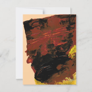 Carte postale Peinture Acrylique à la barre de cho