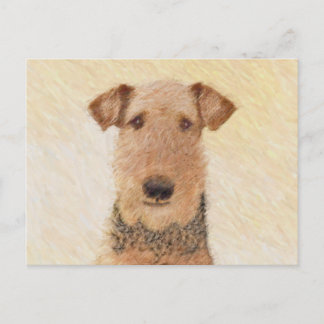 Carte Postale Peinture Airedale Terrier - Cute Original Art