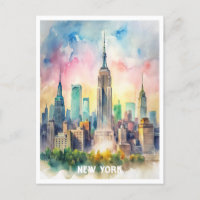 Peinture aquarelle de New York