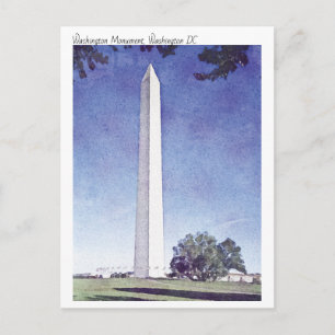 Carte Postale Peinture aquarelle moderne Monument Washington