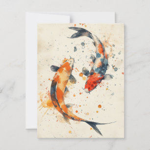 Carte postale Peinture aquarelle vintage coréenne