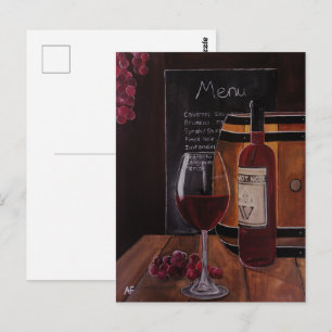 Carte Postale Peinture au vin rouge par Alfred Fox