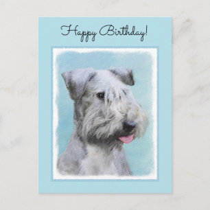 Carte Postale Peinture Cesky Terrier - Cute Original Chien Art
