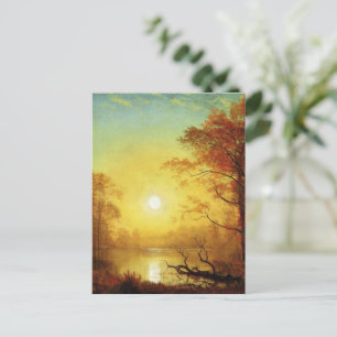 Carte Postale Peinture d'Albert Bierstadt, Lever de soleil,