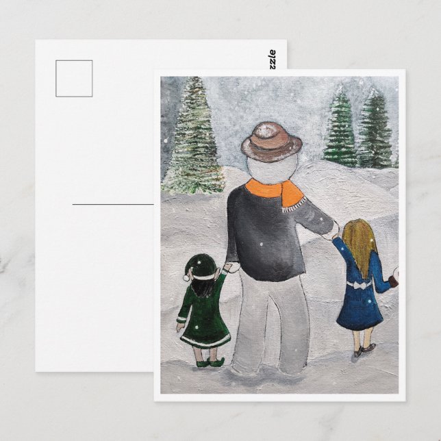 Carte Postale Peinture d'amis de fête par Alfred Fox Collectionn (Devant / Derrière)