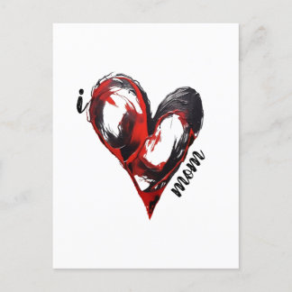 Carte Postale peinture d'amour unique - design personnalisé T-sh