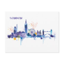 Peinture d'aquarelle d'art londonien