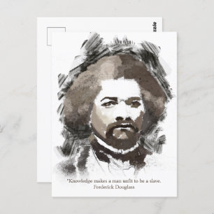 Carte Postale Peinture d'aquarelle Frederick Douglass