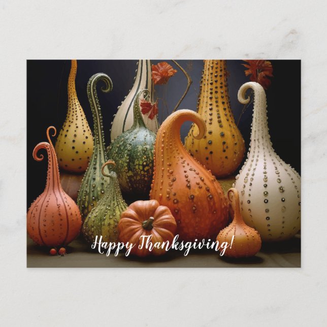 Carte Postale Peinture d'automne de Thanksgiving (Devant)