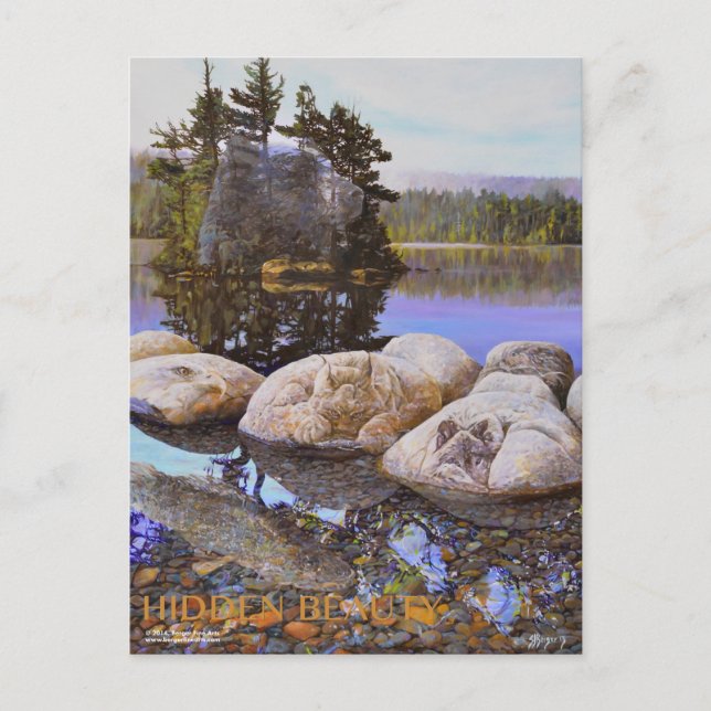 Carte Postale Peinture de beauté cachée (Devant)