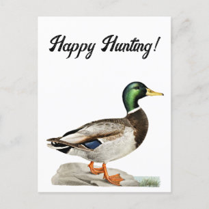 Carte Postale Peinture de Canard Colvert pour les Chasseurs et l