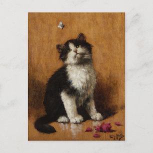 Carte Postale Peinture de chats mignonne