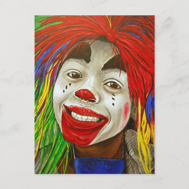 Carte Postale Peinture de clown enfant (Devant)