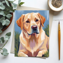 Peinture de compagnie de chien labrador jaune