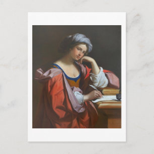 Carte Postale Peinture de femme écrivant