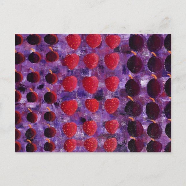 Carte Postale Peinture de fruits rouges (Devant)