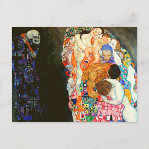 Carte Postale Peinture de Gustav Klimt sur Death and Life.