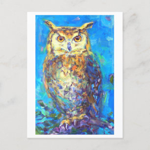 Carte postale Peinture de hibou