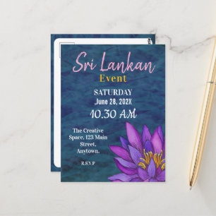 Carte Postale Peinture de lotus du Sri Lanka