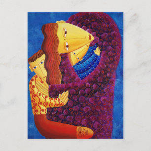 Carte Postale Peinture de mère et fils