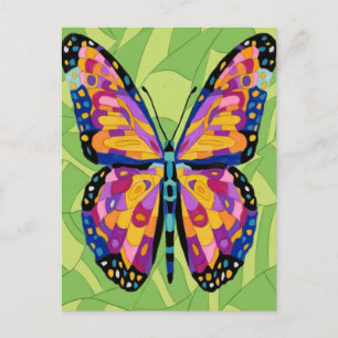 Carte Postale Peinture de papillon abstrait
