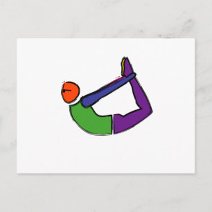 Carte Postale Peinture de pose de yoga arc.