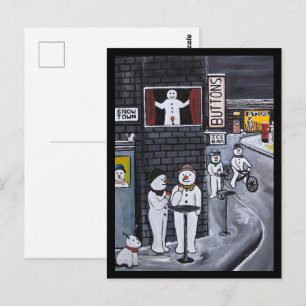 Carte Postale Peinture de Snow Town par Alfred Fox