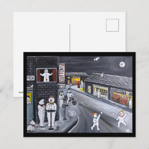 Carte Postale Peinture de Snow Town par Alfred Fox