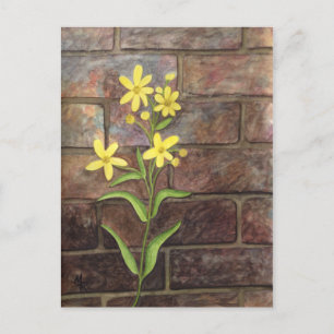 Carte Postale Peinture de tournesol de bois