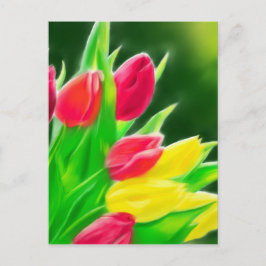 Carte postale Peinture de tulipes