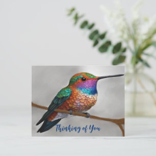 Carte Postale Peinture des colibris de Vibrant Allen
