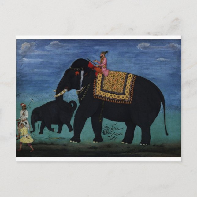Carte Postale Peinture des éléphants (Devant)