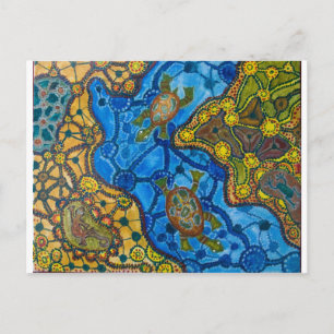Carte Postale Peinture des tortues autochtones