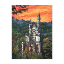 Peinture du château de Neuschwanstein