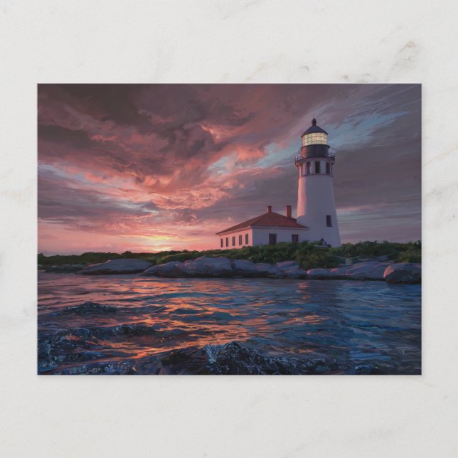 Carte Postale Peinture du phare de Vieques (Devant)