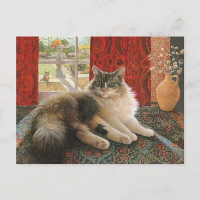 CARTE POSTALE PEINTURE EN CHAT (Devant)