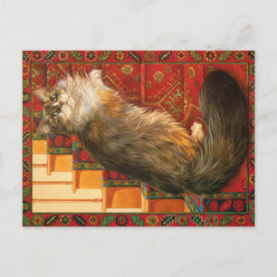 CARTE POSTALE PEINTURE EN CHAT 