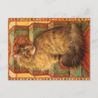 CARTE POSTALE PEINTURE EN CHAT