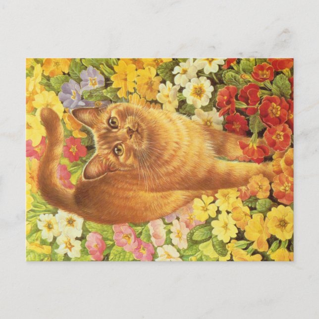 CARTE POSTALE PEINTURE EN CHAT (Devant)